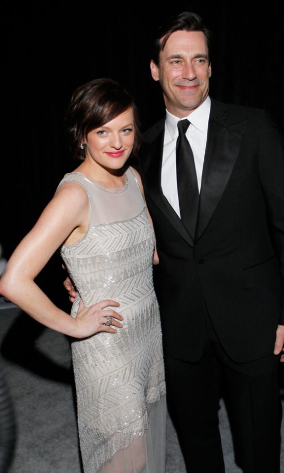Elisabeth Moss And Jon Hamm At The NBC Universal Golden Globes After Party 2012