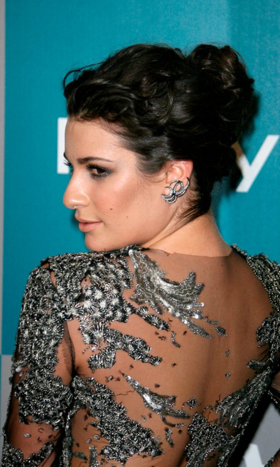 Lea Michele At The Warner Brothers Golden Globes After Party 2012