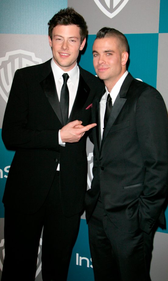 Glee Stars Cory Monteith And Mark Salling At The Warner Brothers Golden Globes After Party 2012
