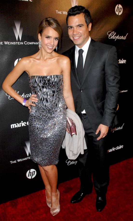 Jessica Alba And Cash Warren At The Weinstein Golden Globes After Party 2012
