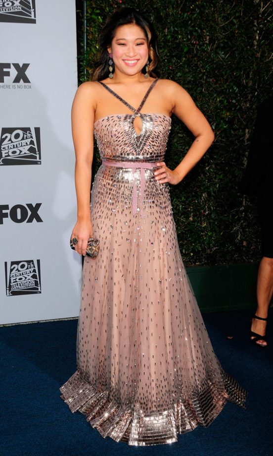 Glee Star Jenna Ushkowitz At The Fox Television Golden Globes After Party 2012