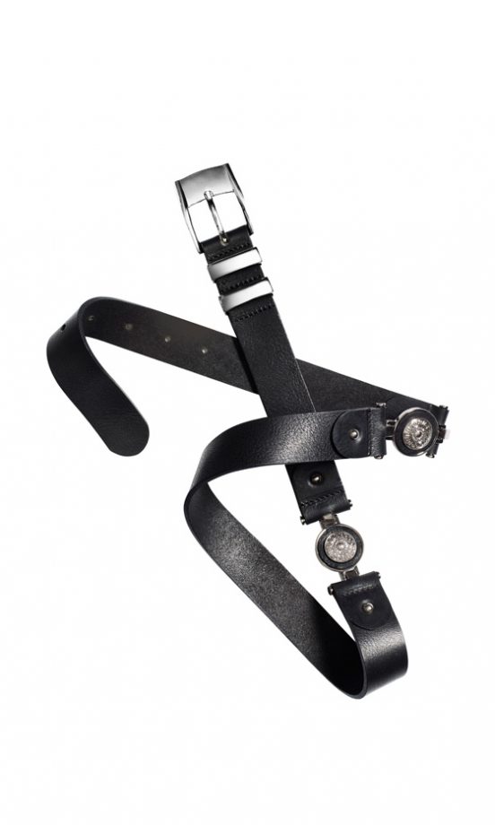 Black Leather Belt From The Versace For H&M SS12 Men's Collection