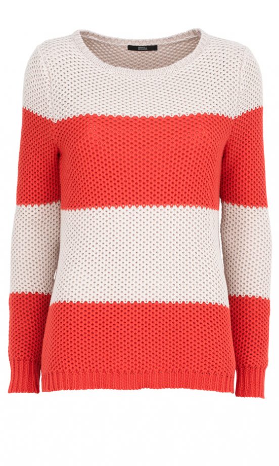 Marks & Spencer SS12 Orange And White Stripe Jumper