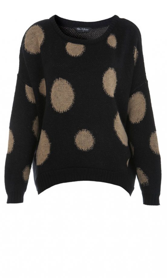 Miss Selfridge Beige Spot Slouch Jumper, £39