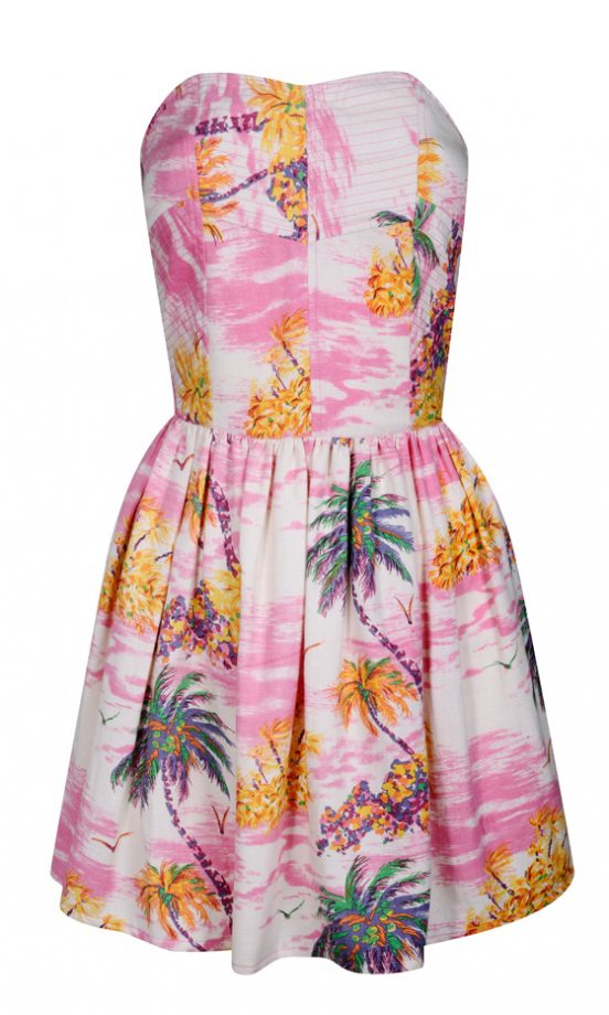 Miss Selfridge SS12 Floral Strapless Dress