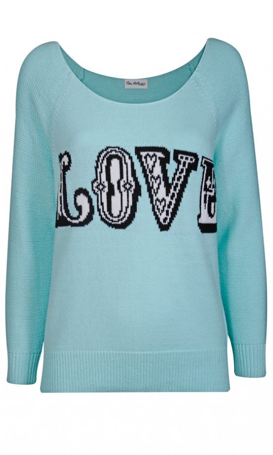 Miss Selfridge SS12 Blue Love Jumper