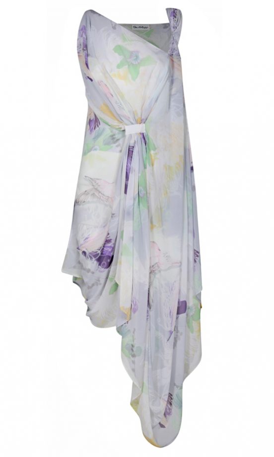 Miss Selfridge SS12 Light Grey Drape Dress