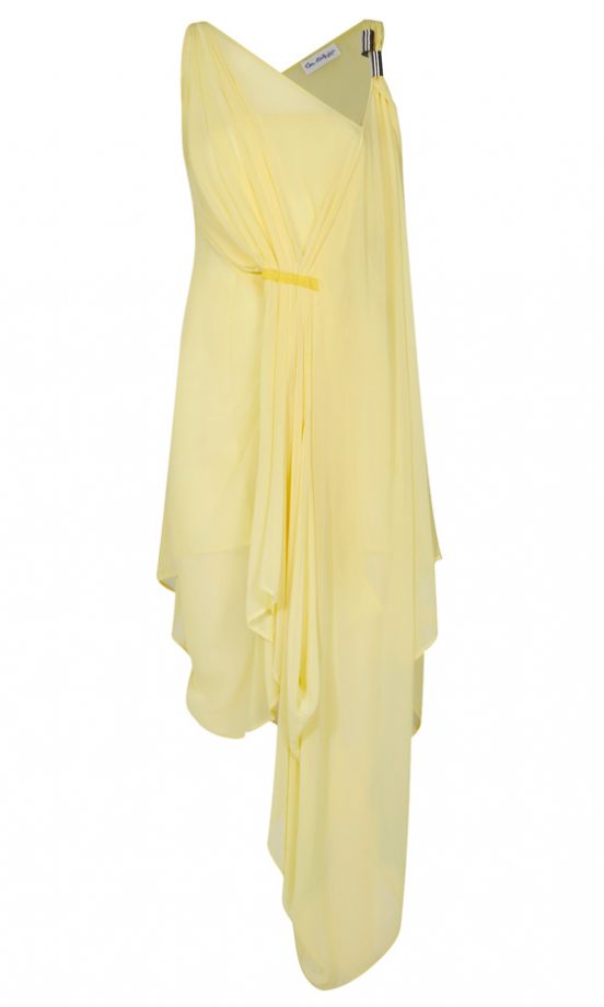 Miss Selfridge SS12 Yellow Drape Dress