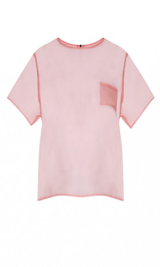 Miss Selfridge SS12 Pink Shirt With Pocket Details