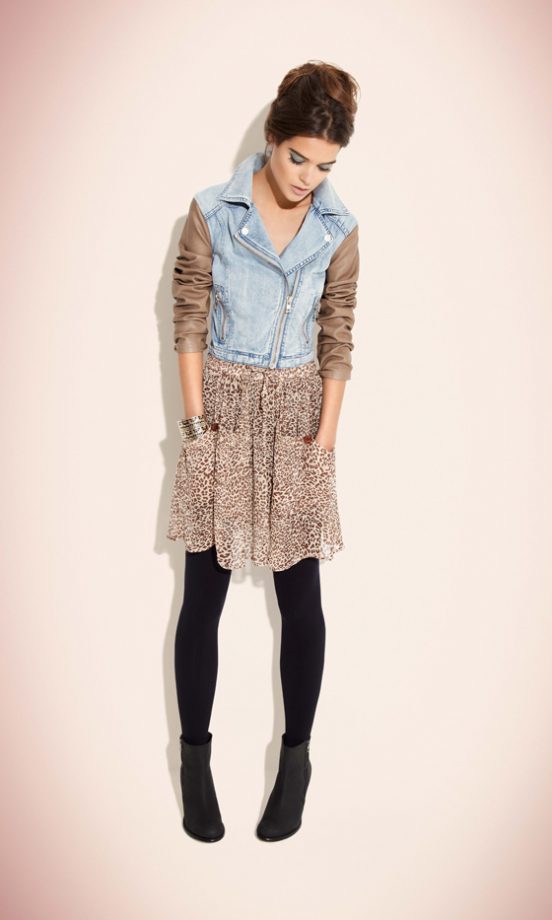 We Love Miss Selfridge's Leather And Denim Jacket
