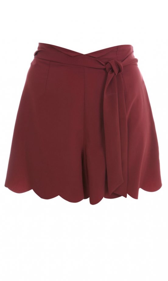 Miss Selfridge Scallop Hem Shorts, £32