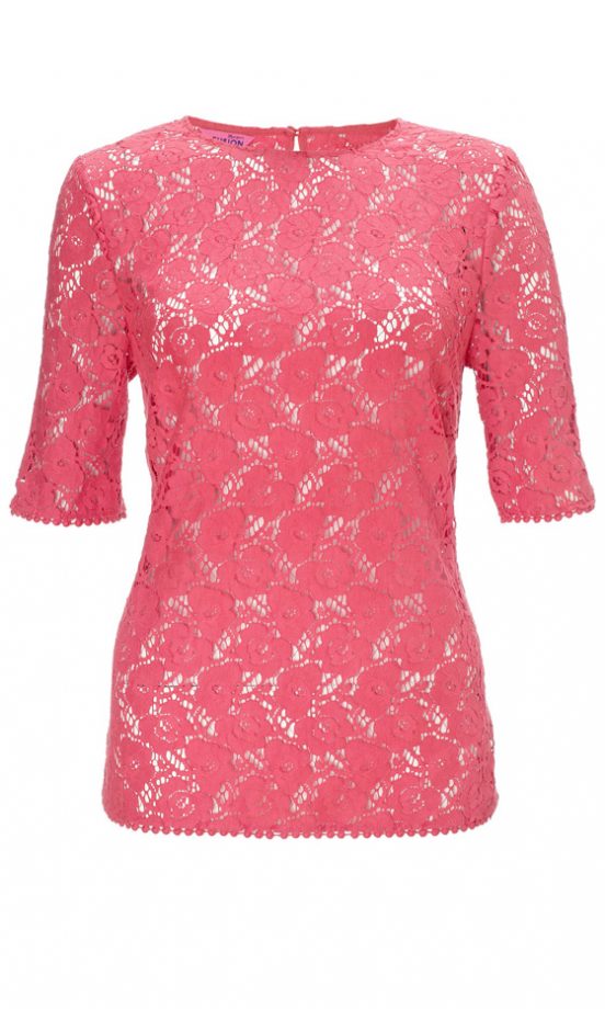 Monsoon Fusion Pink Lace Top, £42