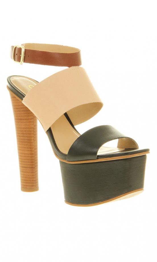 Office Black Tan Platforms, £80