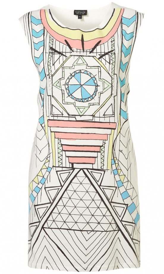 Topshop Pastel Geo Tunic Top, £20