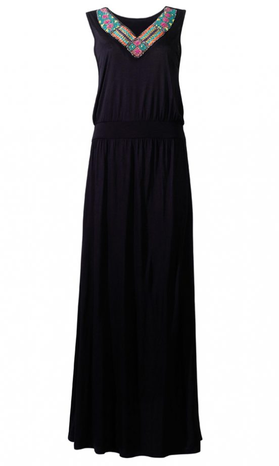 Matalan's SS12 Black Embellished Maxi Dress