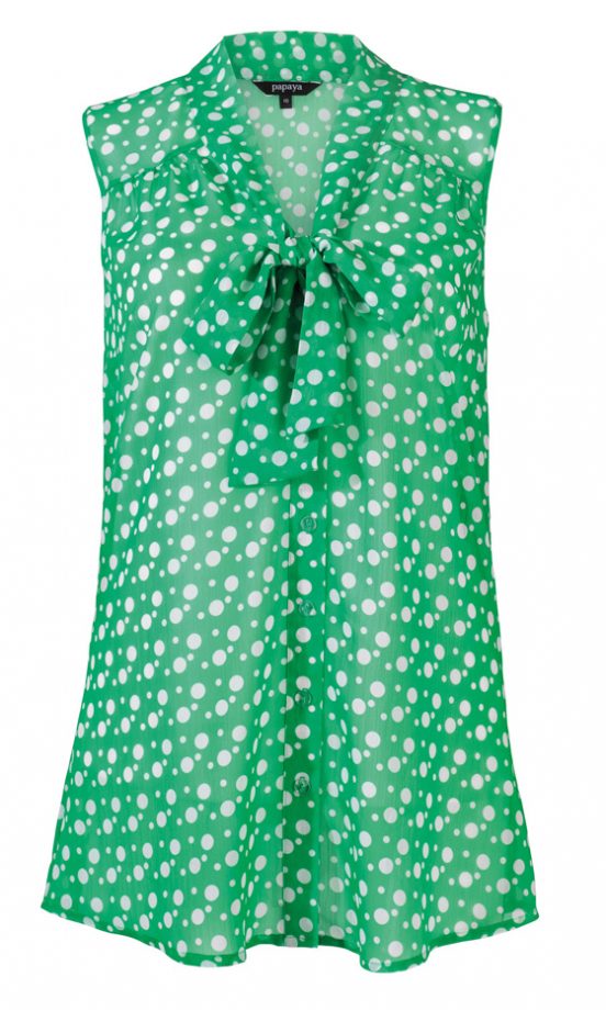 Matalan's SS12 Green Polka Dot Shirt