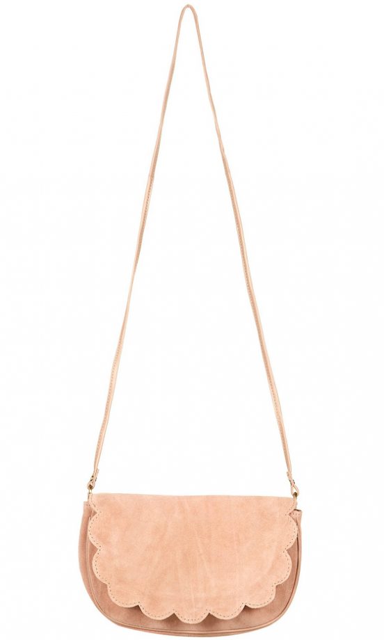 Topshop Scallop Suede Crossbody Bag, £30