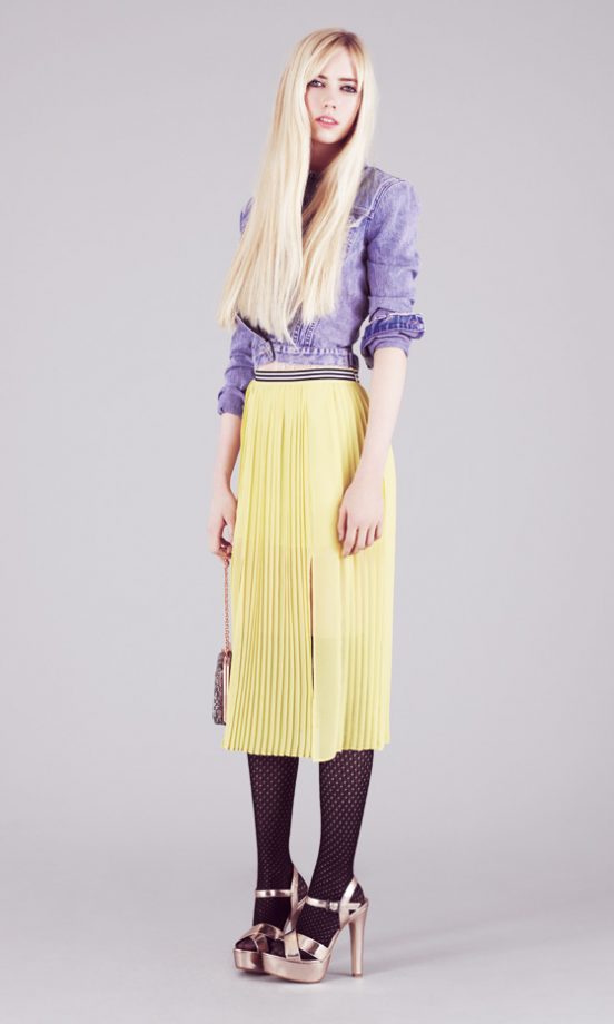 Topshop's SS12 Yellow Skirt And Denim Jacket