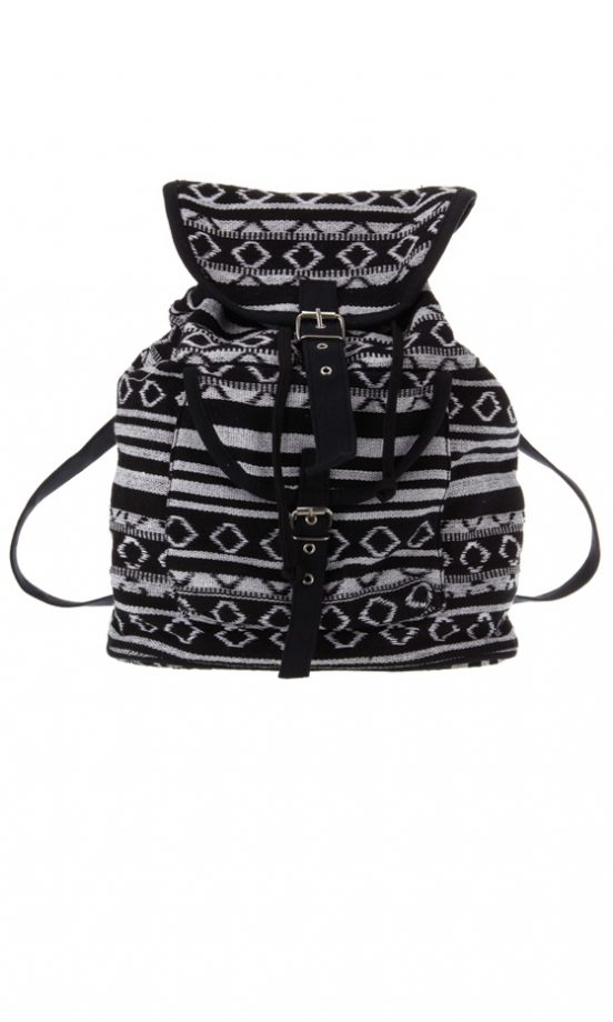 Topshop's SS12 Black And White Rucksack