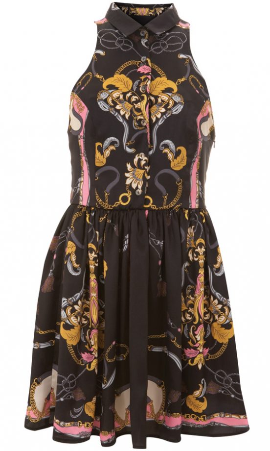 Topshop's SS12 Black Pattern Sleeveless Dress