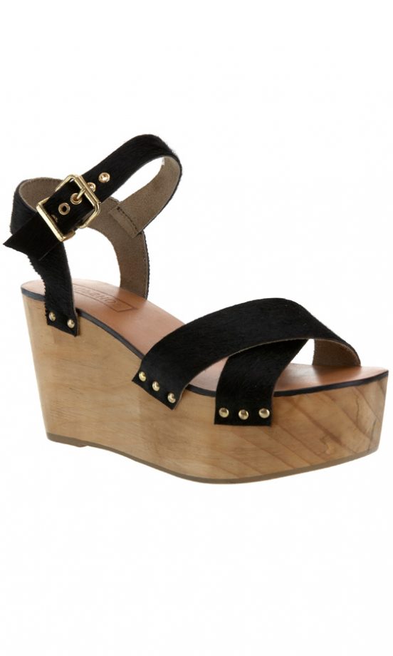 Topshop's SS12 Black Wooden Wedges