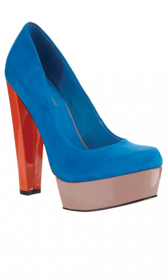 Topshop's SS12 Blue And Orange Heels