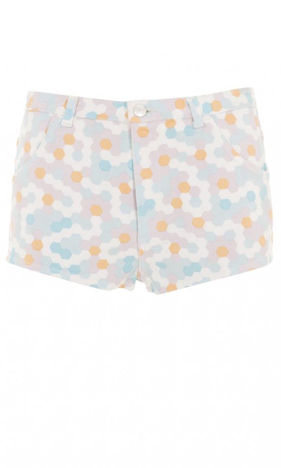Topshop's SS12 Blue Pattern Hot Pants