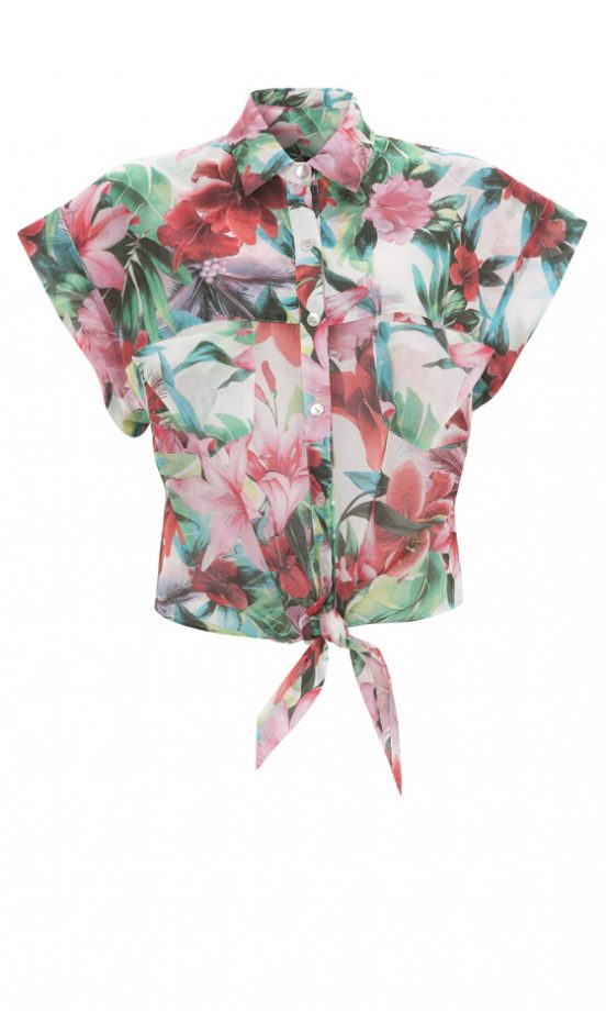 Topshop's SS12 Floral Tie-Up Shirt