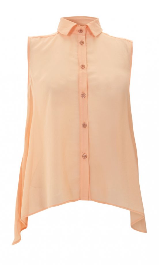 Topshop's SS12 Peach Sleeveless Shirt