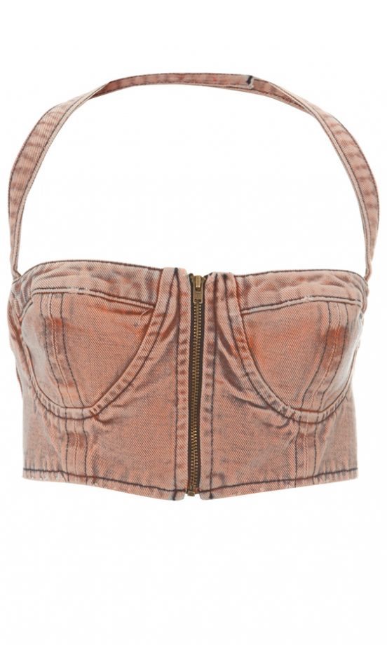 Topshop's SS12 Pink Denim Crop Top