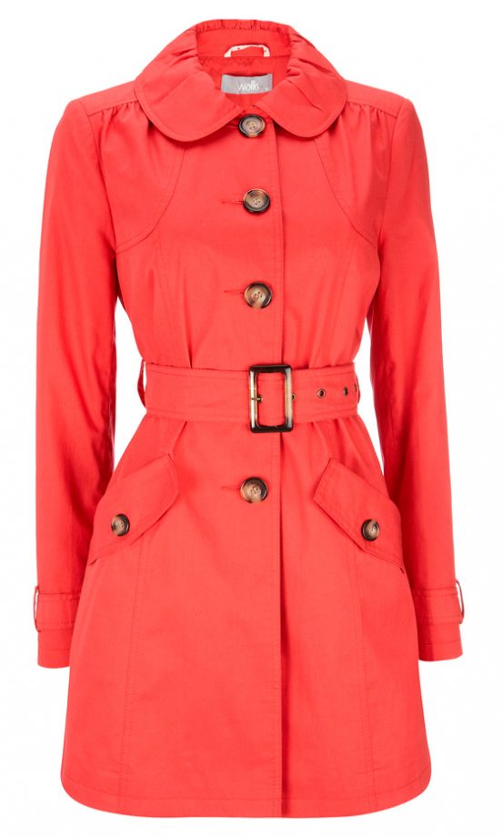 Wallis Coral Rouched Mac, £50