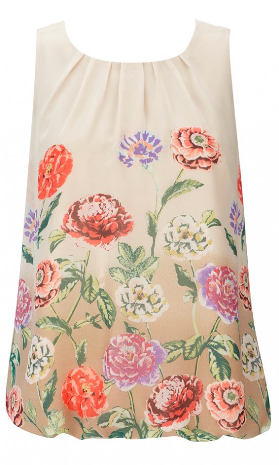 Wallis Cream Floral Border Shell Top, £33
