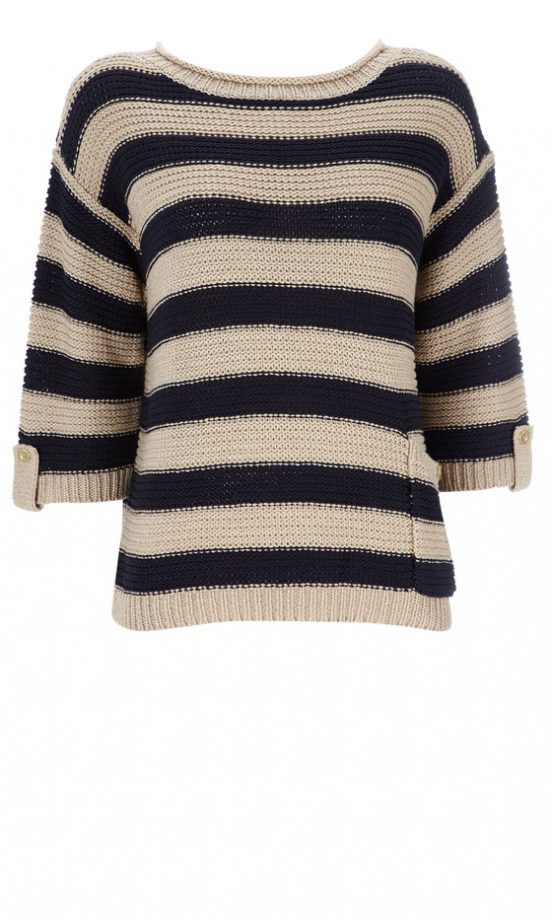 Wallis Navy Stripe Pocket Jumper, £35