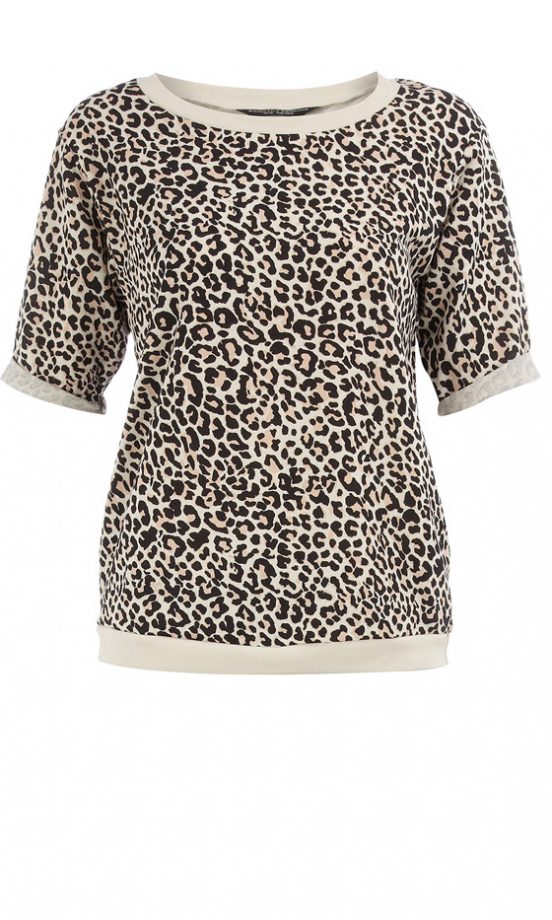 Dorothy Perkins Cream Animal Print Sweat, £20