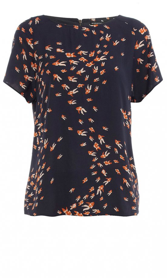 Dorothy Perkins Navy Fish Print T-Shirt, £26