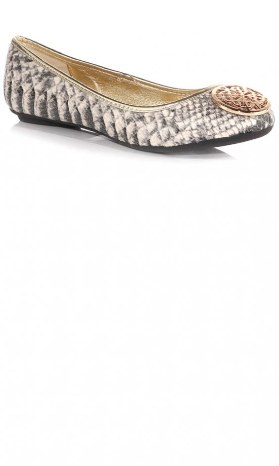 Dorothy Perkins Black Snake Metal Trim Pumps, £23