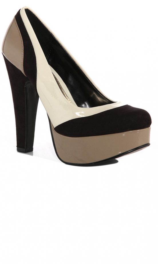Dorothy Perkins Black Colourblock Court Shoes, £40