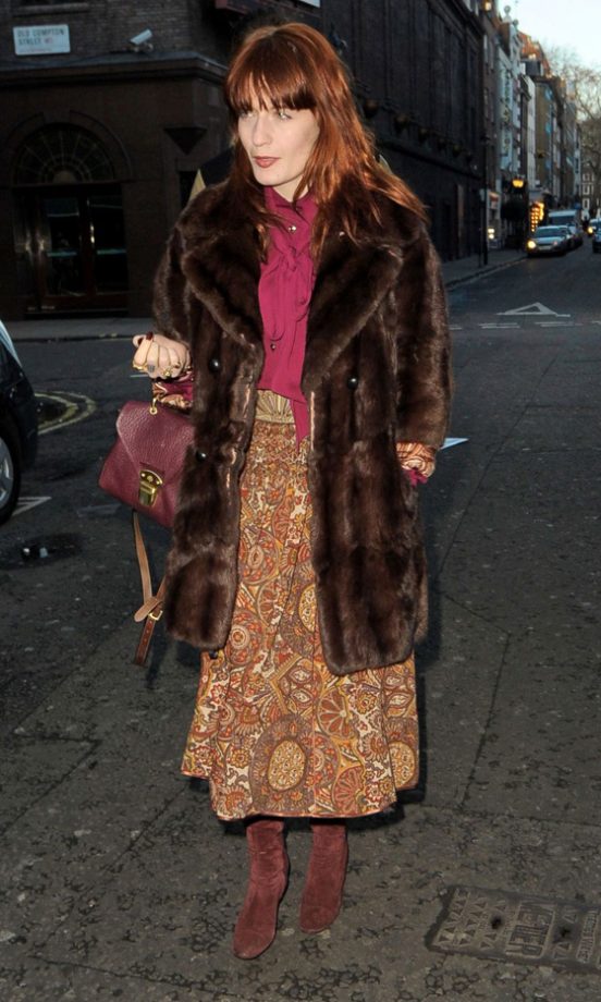 Florence Welch Nailed The '70s Fashion Trend In London - We're Lusting Over Her Mulberry Bag, 2012