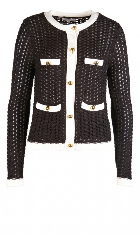 Fashion Union Black Glamorous Monochrome Knit Cardigan, £32