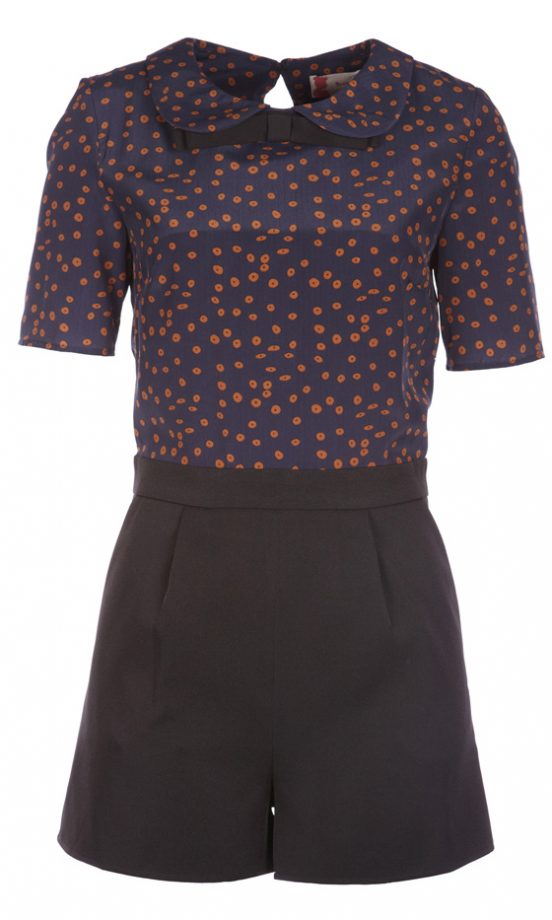 Fashion Union Navy Jovonnista Alice Playsuit, £58