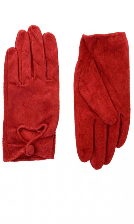 Fashion Union Red Hannah Leather Gloves, £15