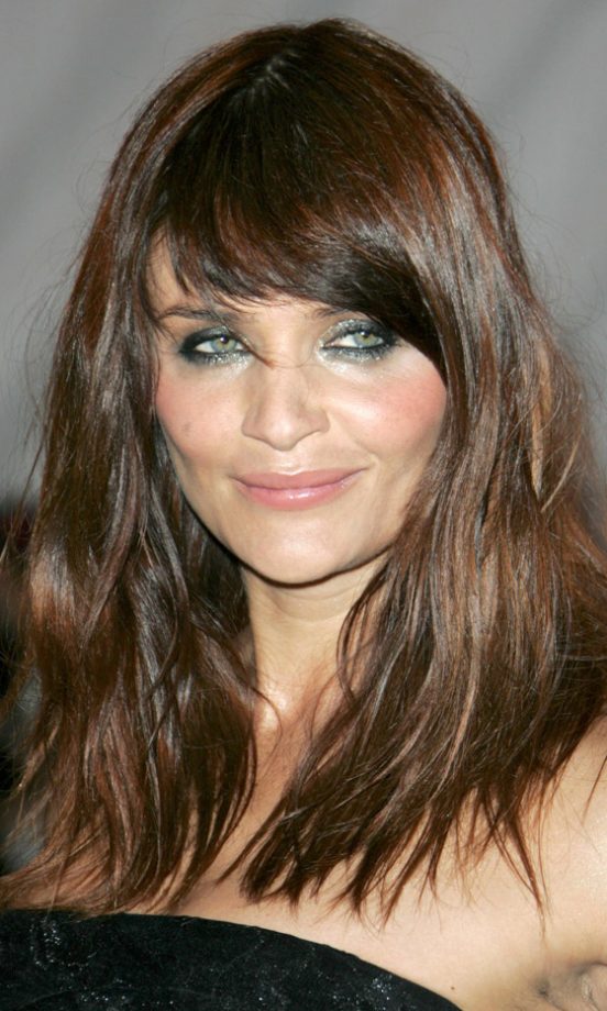 Helena Christensen Becomes Our Ultimate Hairstyle Crush With Her Side-Swept Fringe, 2008