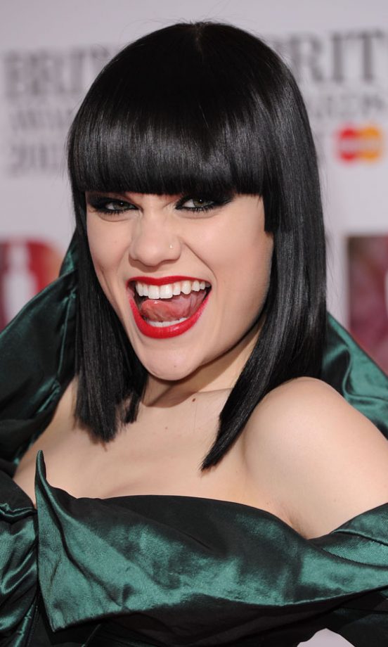 Jessie J Shows Off Her Daring Red Lips And Super White Teeth At The Brit Awards, 2011
