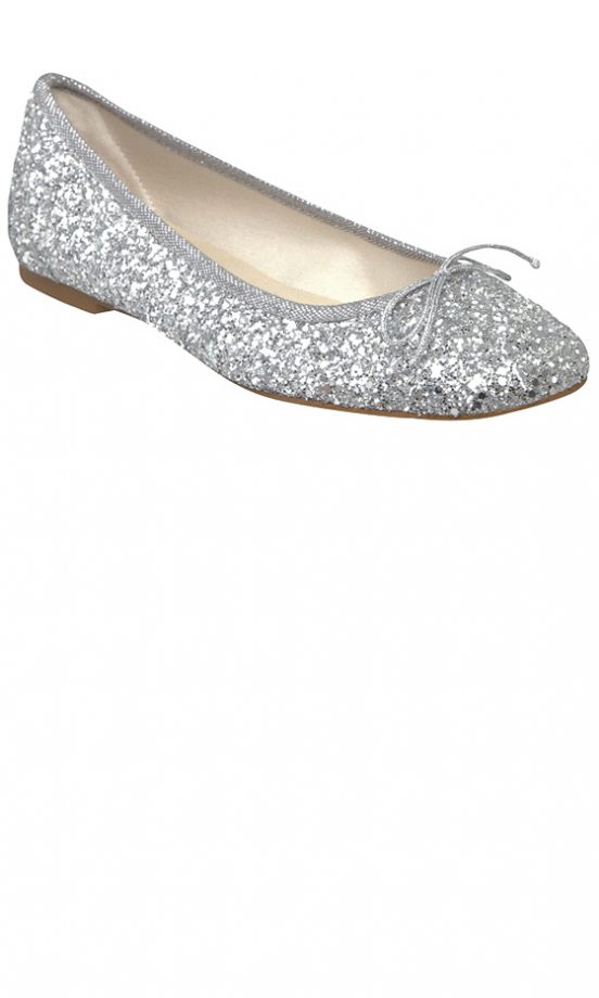 Dune Marvel Ballet Pumps, Silver £55