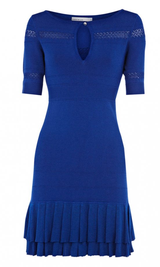 Karen Millen Blue Knitted Dress, £140