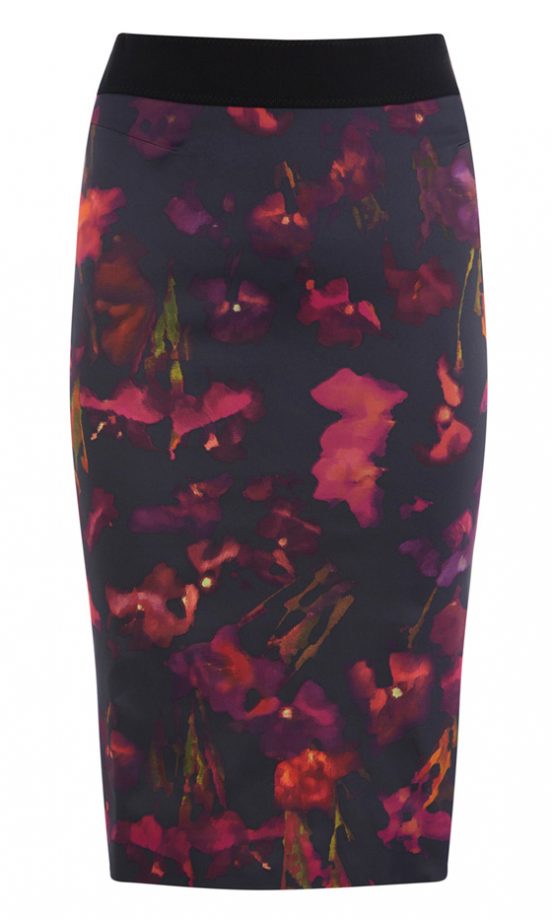 Karen Millen Floral Signature Stretch Skirt, £105