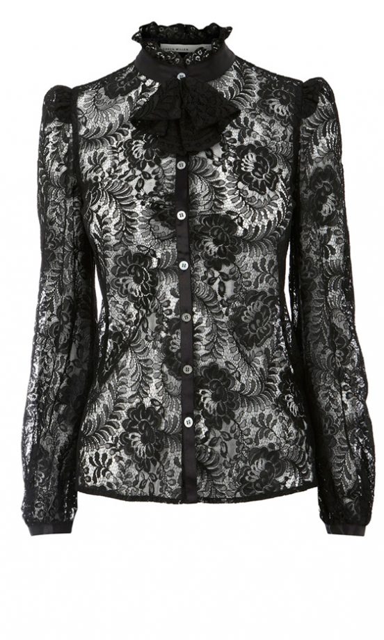 Karen Millen Lace Jabot Blouse, WAS £115, NOW £80