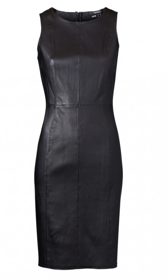 Mango Leather Sleeveless Shift Dress, WAS £149.90 NOW £69.90