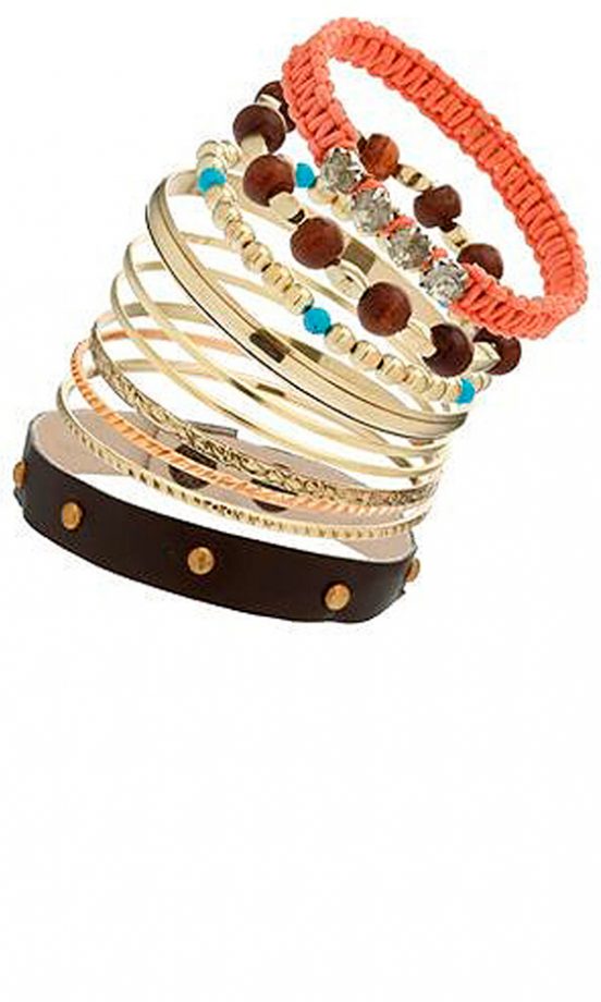 Miss Selfridge Mixed Metal Bangle Pack, £9.37