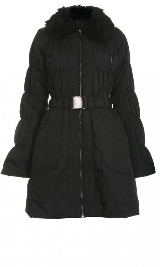 Miss Selfridge Black Faux Fur Trim Jacket, WAS 85 NOW £40